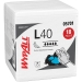 WYPALL® PowerClean™ L40 05701 Towel, White, Cellulose, 12 in Length, 12-1/2 in Width