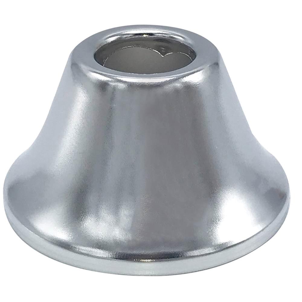 Wal-Rich 1612004 Bell Pattern Escutcheon, IPS, Fits Pipe Size: 1/2 in, Steel, Chrome-Plated, 2-3/8 in OD