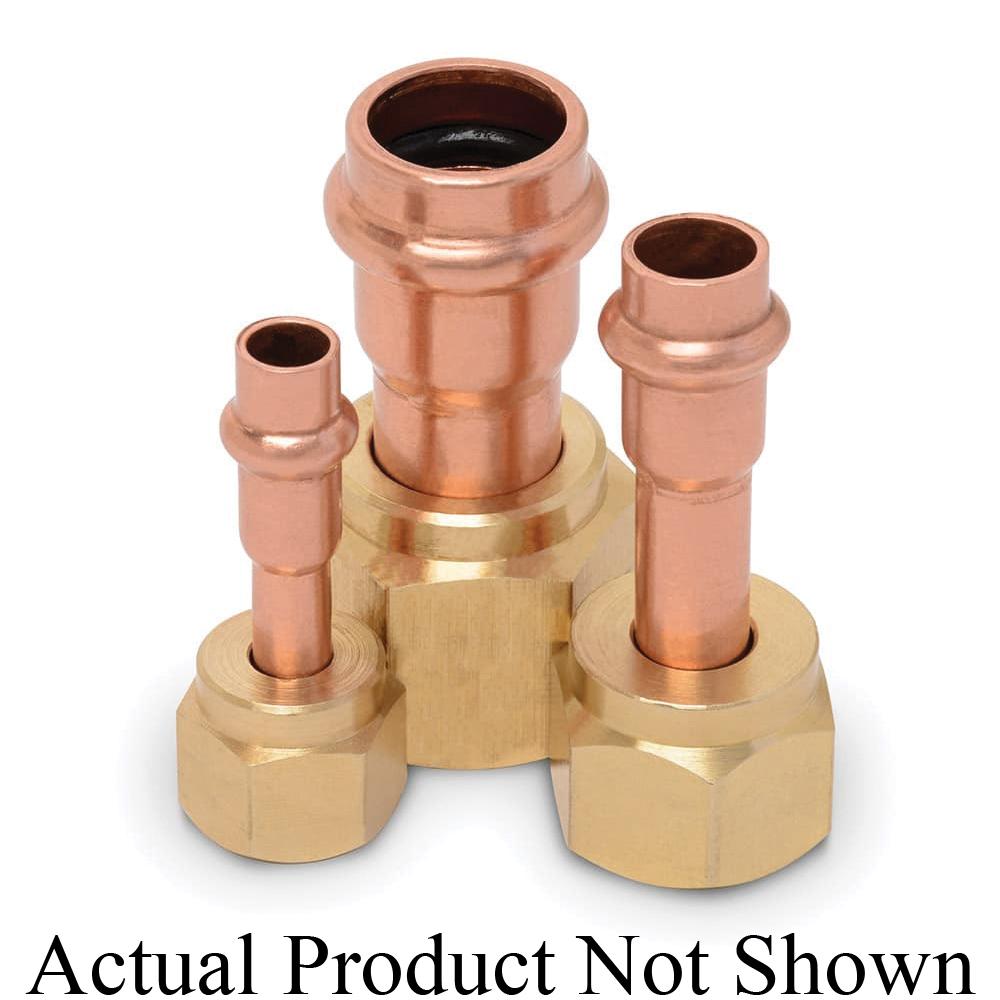 ZoomLock® 871002 Adapter, 3/8 in SAE Flared x 3/8 in Press-to-Connect, Copper