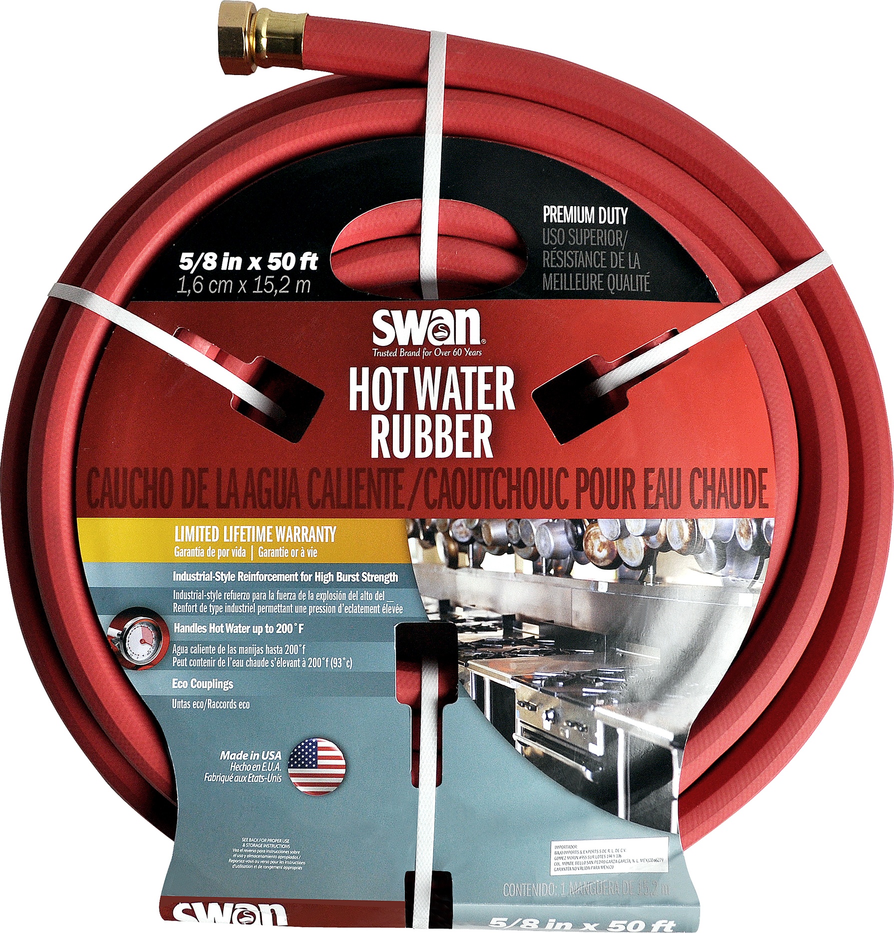 Mars® M79542 Hot Water Rubber Hose - 5/8 In X 50 Ft